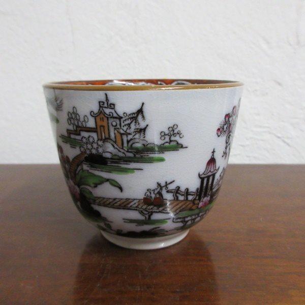 銅板転写イギリスアンティークカップ　シノワズリ Minton ミントン シノワズリ ペキン柄 ダブルネーム