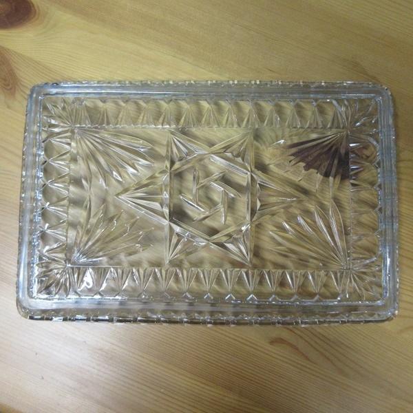 イギリス インテリア雑貨 ガラス製 ブルーグラス ガラストレー