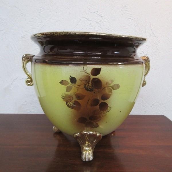 茶色の陶器製花瓶　イギリスアンティーク ブラウン陶器ボトル イギリスアンティーク ④ | OGISHIMA COFFEE Antiques