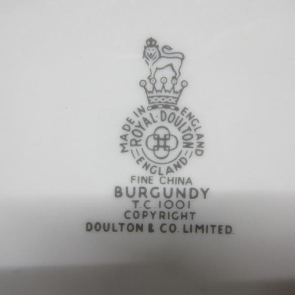 イギリス製 ロイヤルドルトン BURGUNDY スープチューリン スープ皿