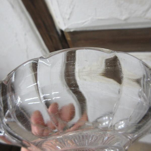 イギリス アンティーク チッペンデール ダブルハンドルボウル ２個セット イギリス アンティーク チッペンデール ガラスボウル ダブルハンドル