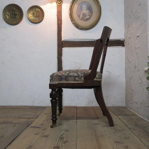 イギリス アンティーク 家具 ダイニングチェア 椅子 イス キャスター