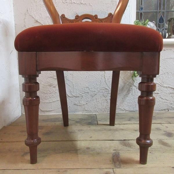 イギリス アンティーク 家具 バルーンバックチェア 椅子 イス 英国