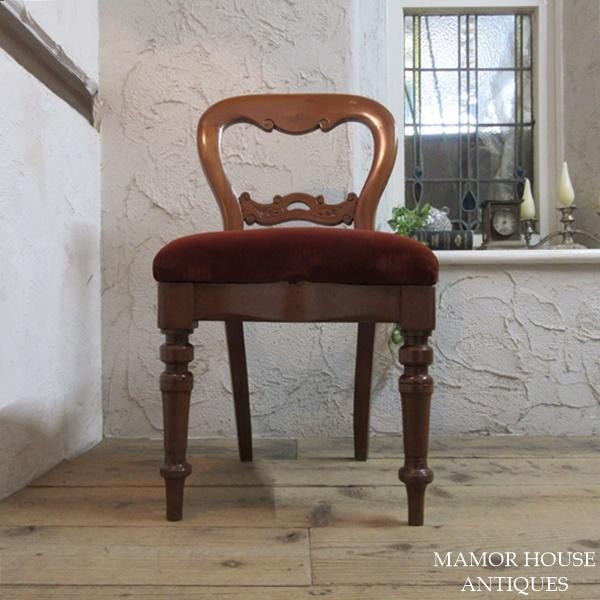 イギリス アンティーク 家具 バルーンバックチェア 椅子 イス 英国