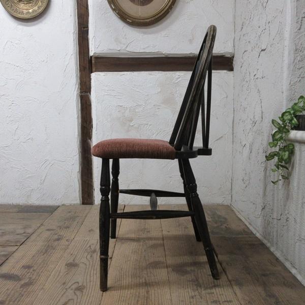 イギリス アンティーク 家具 キッチンチェア ホイールバック 椅子 イス