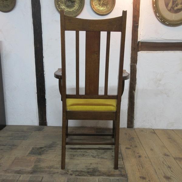 イギリス アンティーク 家具 アームチェア ダイニングチェア 椅子 イス手彫り装飾 木製 オーク 英国 DININGCHAIR 4342e｜manorhouse-build｜08