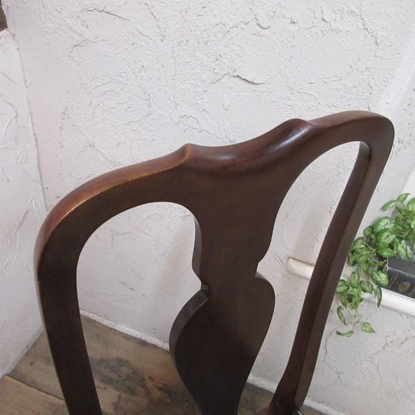 イギリス アンティーク 家具 クイーンアンチェア 猫脚 椅子 英国 4366d イギリス アンティーク 家具 クイーンアンチェア ダイニング