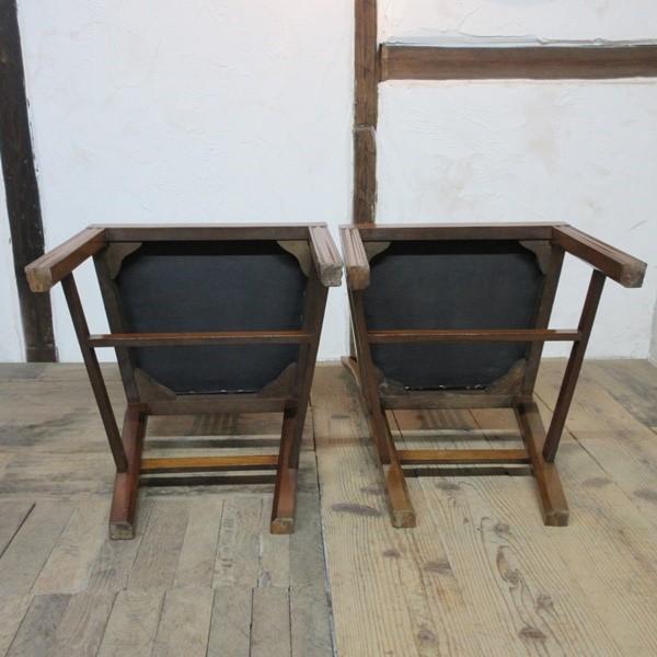 イギリス アンティーク 家具 ダイニングチェア 2脚セット 椅子 4398e