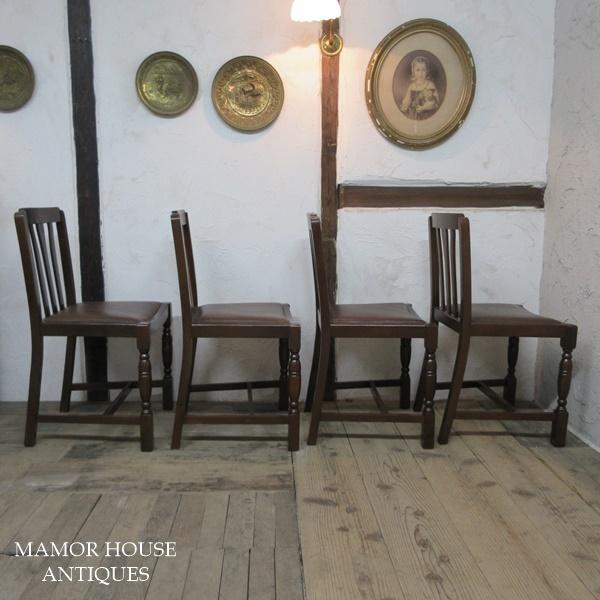 ②1脚/4脚 イギリス アンティーク 家具 ダイニング チェア 椅子 アンティーク ウィンザーチェア 4脚セット