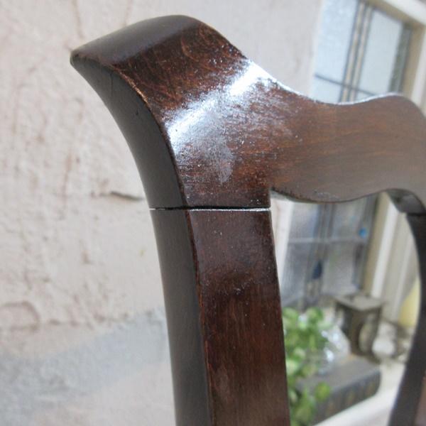 イギリス アンティーク 家具 アームチェア ダイニングチェア 椅子 イス