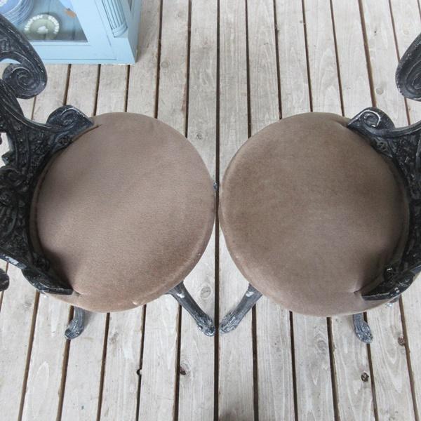 イギリス アンティーク 家具 アイアンチェア 2脚セット 店舗什器