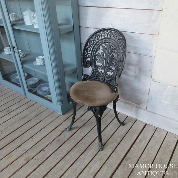 イギリス アンティーク 家具 アイアンチェア 2脚セット 店舗什器