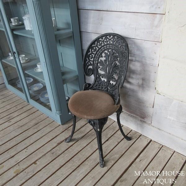 イギリス アンティーク 家具 アイアンチェア 2脚セット 店舗什器