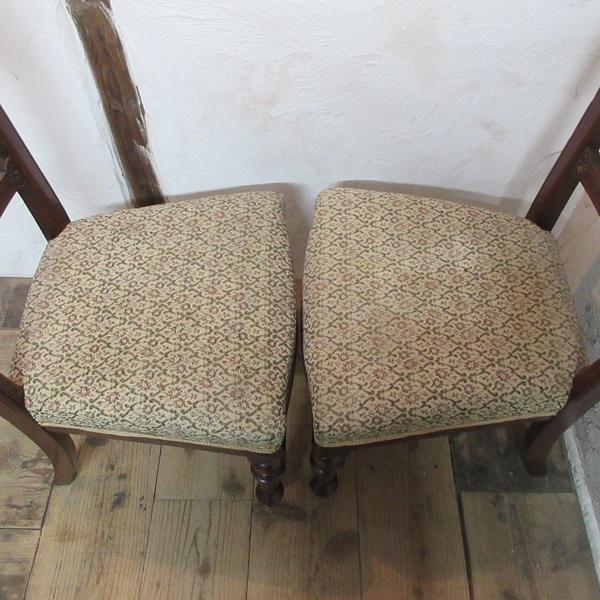イギリス アンティーク 家具 ダイニングチェア 2脚セット 4573e