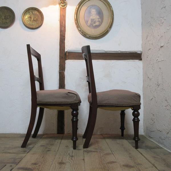イギリス アンティーク 家具 ダイニングチェア 2脚セット 4607e 【公式