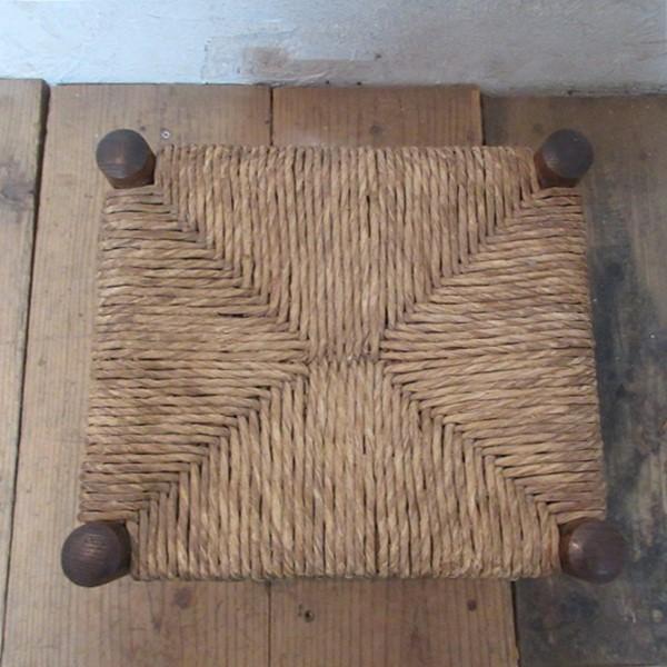 イギリス アンティーク 家具 スツール ラッシュ イス 椅子 チェア 4611e