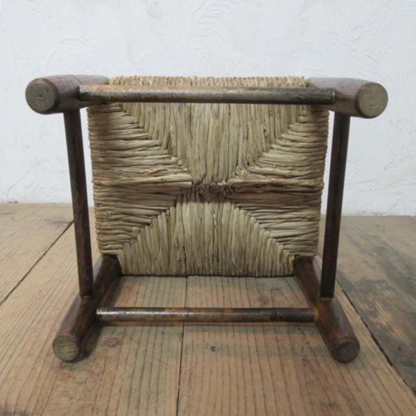 イギリス アンティーク 家具 スツール ラッシュ イス 椅子 チェア 4611e