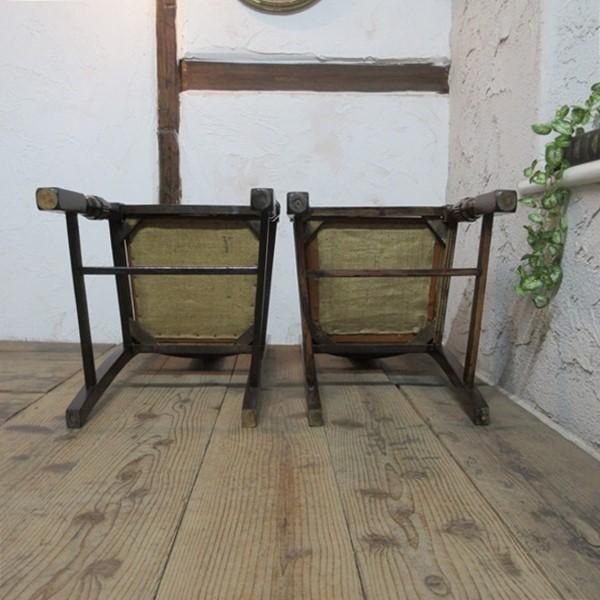 イギリス アンティーク 家具 ダイニングチェア 2脚セット 椅子 イス 