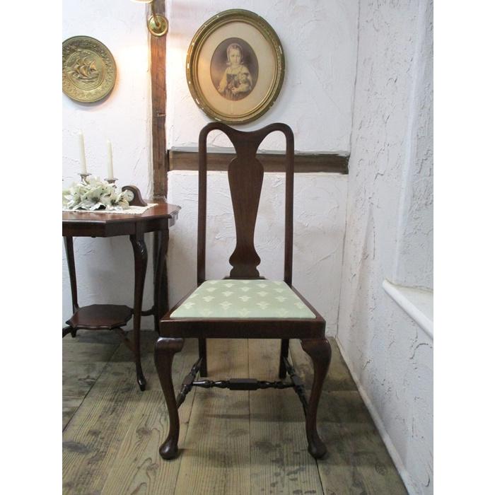 イギリス アンティーク 家具 クイーンアンチェア 4脚セット 英国 4720e