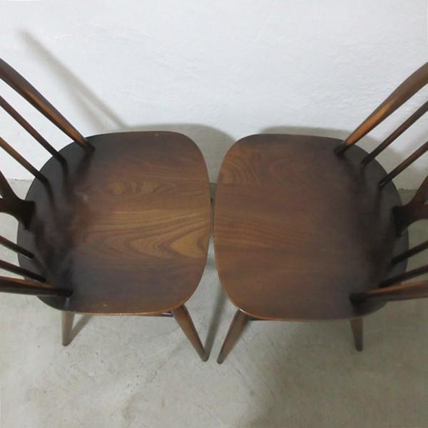 イギリス ビンテージ 家具 アーコール Ercol キッチンチェア 2脚セット 