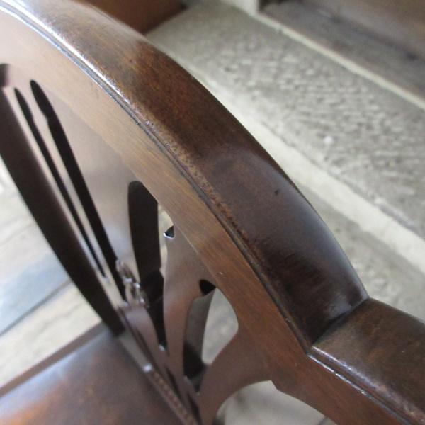 イギリス アンティーク 家具 ダイニングチェア リアルレザー 椅子 イス