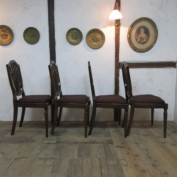 イギリス アンティーク 家具 ダイニングチェア 4脚セット ヘップ