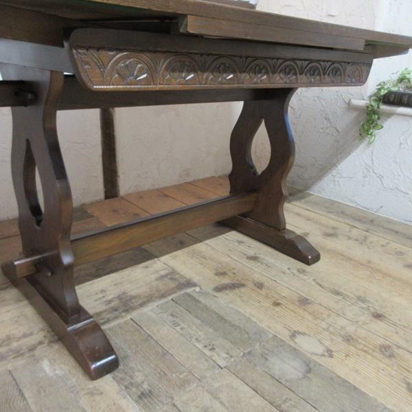 イギリス ビンテージ 家具 JAYCEE ダイニングテーブル ドローリーフ 