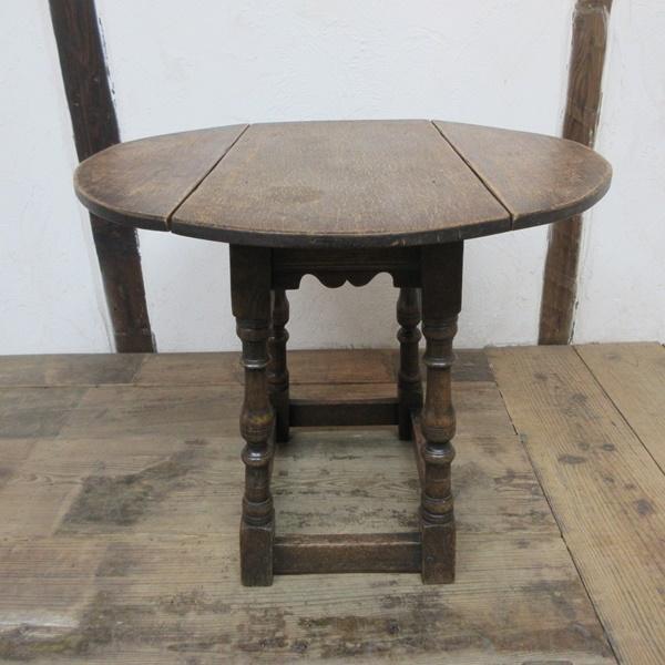 イギリス アンティーク 家具 ドロップリーフテーブル バタフライテーブル コーヒーテーブル 木製 オーク 英国 SMALLTABLE 6084e