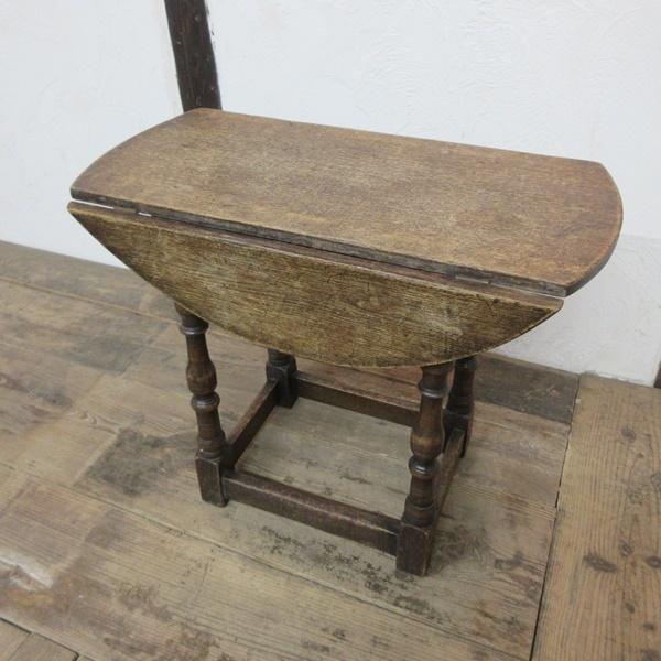 イギリス アンティーク 家具 ドロップリーフテーブル バタフライテーブル コーヒーテーブル 木製 オーク 英国 SMALLTABLE 6084e