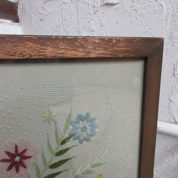 イギリス アンティーク 家具 ファイヤースクリーン 衝立 刺繍 英国 6120d