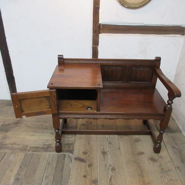 イギリス製 アンティーク 家具 オールドチャーム テレフォンシート