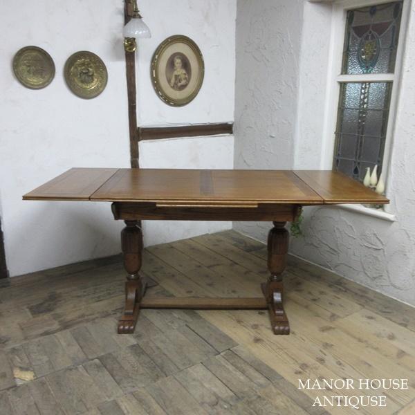 イギリス アンティーク 家具 ダイニングテーブル ドローリーフテーブル