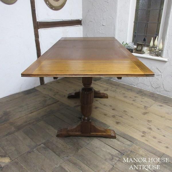 英国 イギリス アンティーク ドローリーフテーブル 拡張 オーク材 ダイニング イギリス アンティーク 家具 ダイニングテーブル ドローリーフテーブル