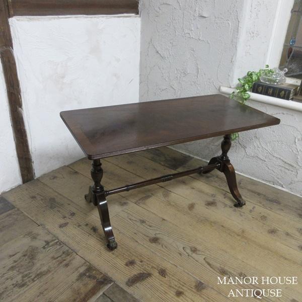 イギリス アンティーク 家具 コーヒーテーブル キャスター付 英国