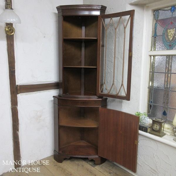 イギリス アンティーク 家具 アーコール コーナーキャビネット