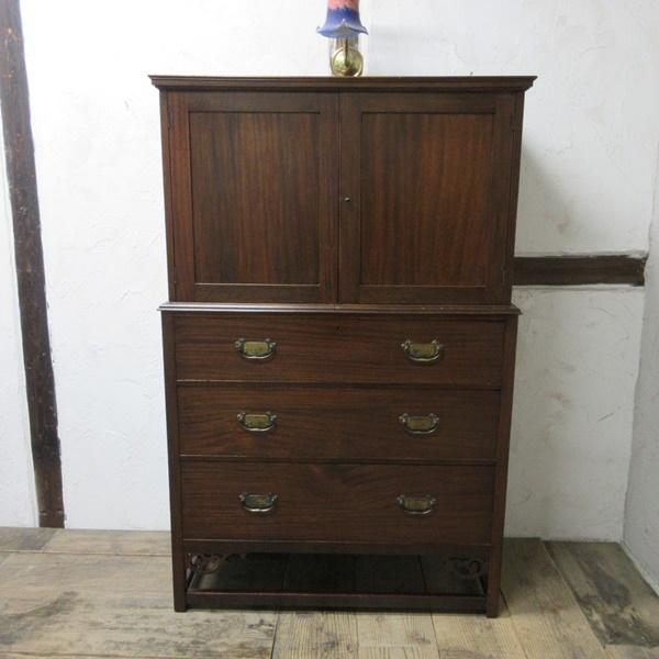 イギリス アンティーク 家具 トールボーイ チェスト タンス 収納