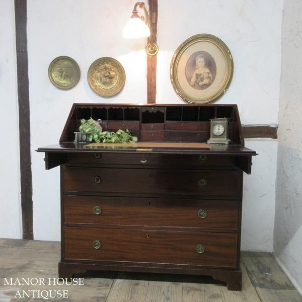 イギリス アンティーク 家具 ライティングビューロー デスク 机 6654d イギリス アンティーク 家具 ビューロー 書斎机 レターデスク