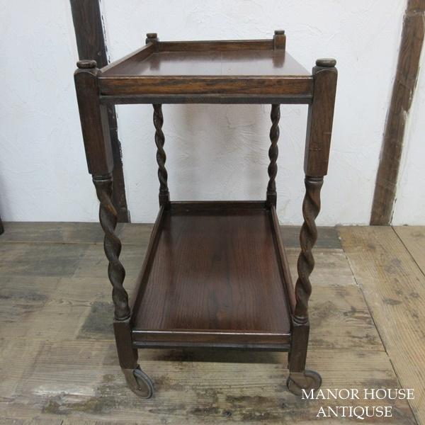 イギリス アンティーク 家具 キッチンワゴン トロリー ツイスト 6586d