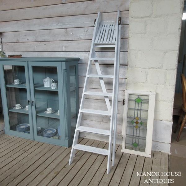 アンティークラダー ／イギリスアンティーク／ヨーロッパ輸入家具、インテリア脚立 イギリス アンティーク ステップラダー オールドパイン 脚立 店舗什器