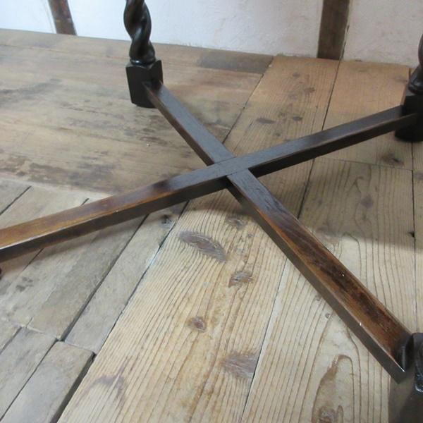 イギリス アンティーク ドローリーフテーブル 拡張 オーク ツイスト ダイニング イギリス アンティーク 家具 ドローリーフテーブル ツイスト