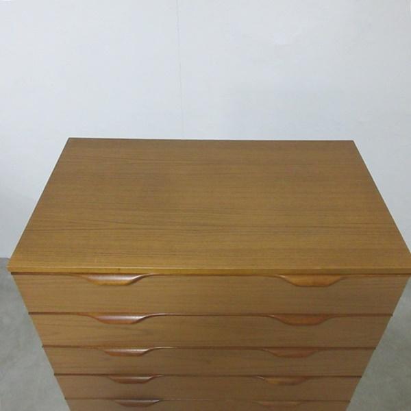 ビンテージ Europa furniture 家具 チェスト タンス ドロワーズ 7段引き出し 収納 木製 チーク 英国 VINTAGE 【現代】 mid 6798d