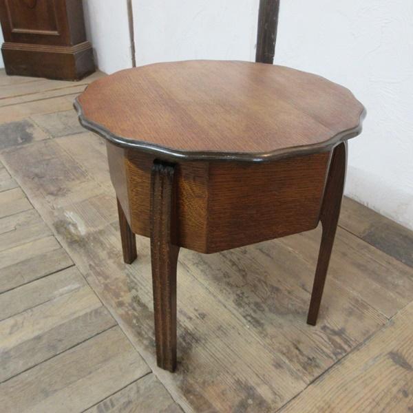 イギリス アンティーク 家具 ソーイングボックス サイドテーブル 収納