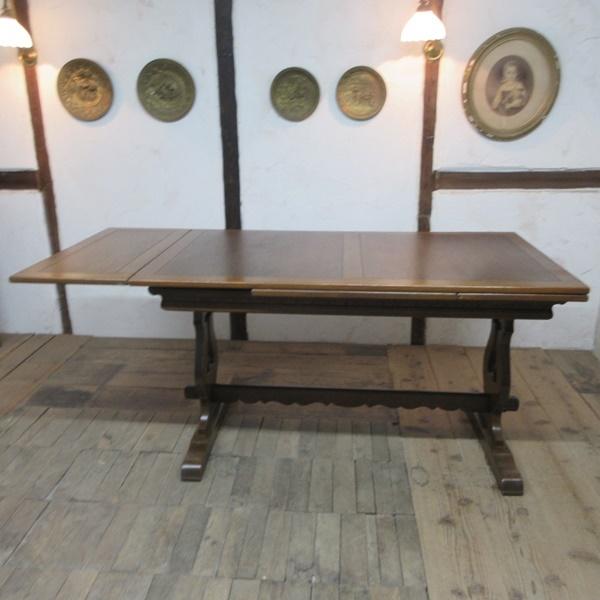 イギリス アンティーク 家具 ダイニングテーブル ドローリーフ