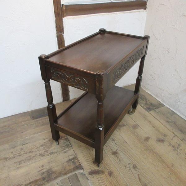 イギリス アンティーク 家具 トロリー ワゴン キッチンワゴン 引き出し