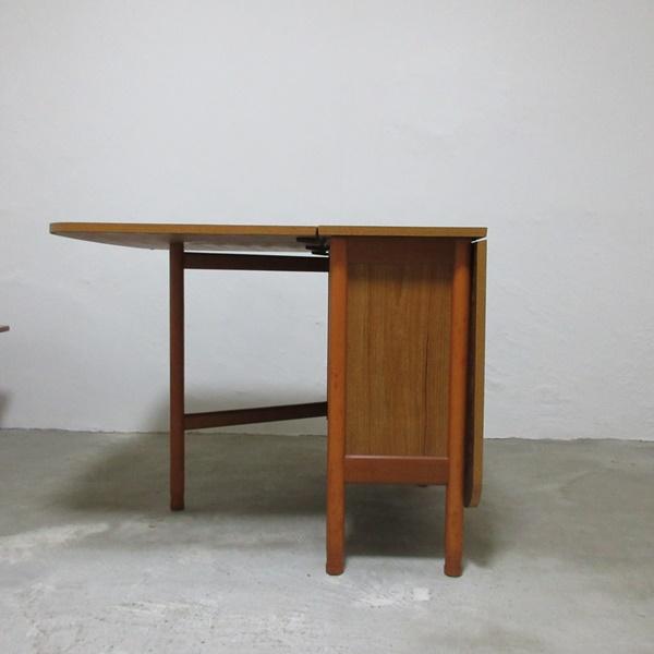 英国 ヴィンテージ チーク ゲートレッグ ドロップリーフ ダイニング