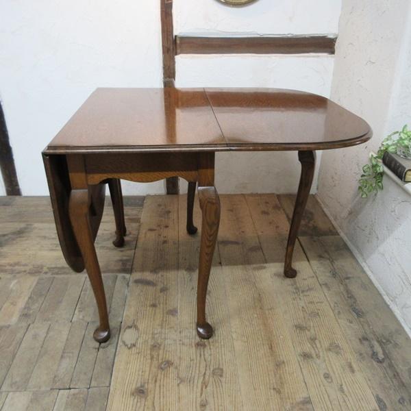 イギリス アンティーク 家具 バタフライテーブル ダイニング 猫