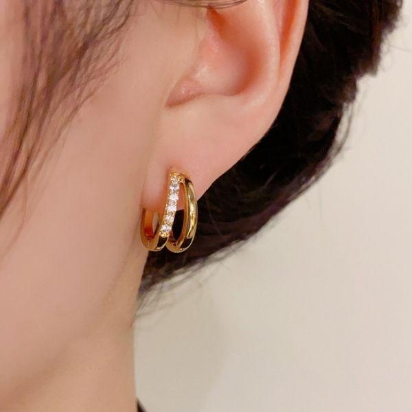 ピアス 18金 アレルギー対応 フープピアス シンプル つけっぱなし