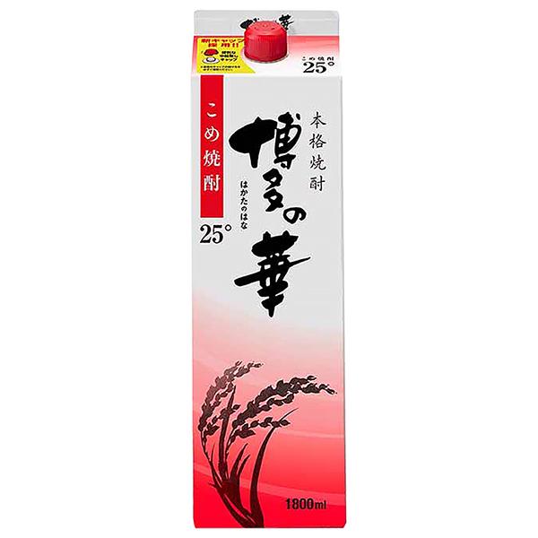 福徳長酒類 本格米焼酎 博多の華 こめ 25度 紙パック 1.8L 1800ml 1梱包6本まで 包装不可 | 博多の華