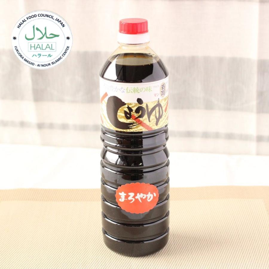 万両味噌醤油醸造元ハラル本醸造まろやか醤油1000ml　ハラール醤油　送料無料 | 