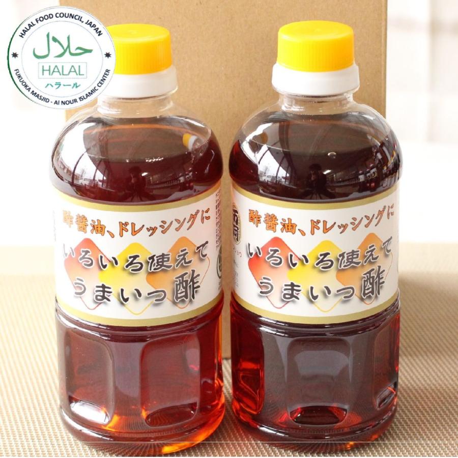 万両味噌醤油醸造元ハラルいろいろ使えてうまいっ酢500ｍｌ2本　送料無料　ドレッシングタイプ酢醤油レターパック | 